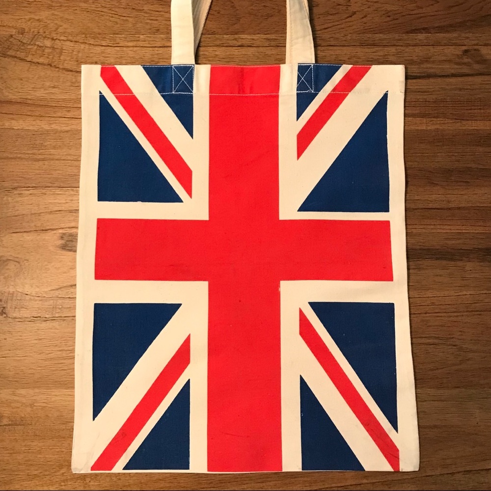 Union Jack UK Flag Canvas Tote